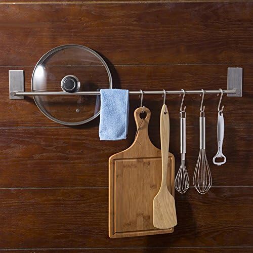 KES A7000C Bathroom 3M Self Adhesive Single Towel Bar 29.5-Inch, Brushed SUS304 Stainless Steel