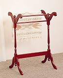 Southwestern Style Cherry Finish Wood Towel Rack