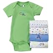Gerber 5pk Short Sleeve Onesies - Blue Cars