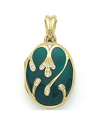 Victor Mayer 18K Gold Diamond Locket - 1 Inch Wide x 1 3/4 Inches Tall