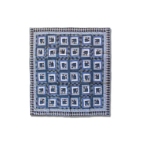 Patch Magic 50-Inch by 60-Inch Blue Cabin Throw