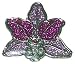 Beautiful Purple and Pink Glitzy Orchid Ball Marker with Magnetic Hat Clip