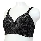 ネトゥル L字型ワイヤー入り総レースブラジャー D80 ブラック 5216