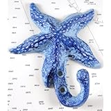 Iron Starfish Hook, Set of 2, Light Blue