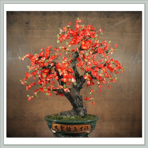 artificial bonsai, red Bonsai tree, Bonsai, Painting