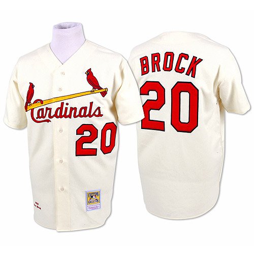 St. Louis Cardinals Authentic 1967 Lou Brock Home Jersey by Mitchell & Ness