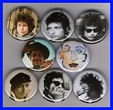 Bob Dylan Set of 8 - 1 Inch Buttons