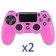 2 Pack SlickBlue PlayStation 4 Glow in Dark Silicone Protective Skin Sony PS4 Controller Case (Pink) from SlickBlue