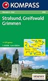 Stralsund - Greifswald - Grimmen 1 : 50 000: Wanderkarte mit Radrouten. GPS-genau