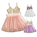 FEITONG Kids Girls Princess Sequins Tulle Lace Tutu Slip Dress