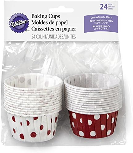 Wilton 24 Count Pink Polka Dot Baking Cups, Assorted
