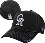 Colorado Rockies Black 39THIRTY Neo Stretch Fit Hat