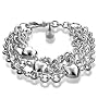 Sterling Silver MultiRow w/Hearts Bracelet 8"