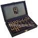 Deluxe Blue Domino Set - Double Six Set of Dominoes Touch of Suede photo