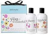 Philosophy I Think You Are Wonderful Shampoo/Shower Gel/Bubble Bath Set (Cherry and Mandarin Orange)