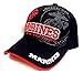 United States Marine Corps Black & Red 3D Text Logo Adjustable Hat