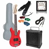 Produkt-Bild: Volcano Kinder E-Gitarren Set Junior Rock rot (1/2 E-Gitarre mit Verst&auml;rker u. viel Zubeh&ouml;r)
