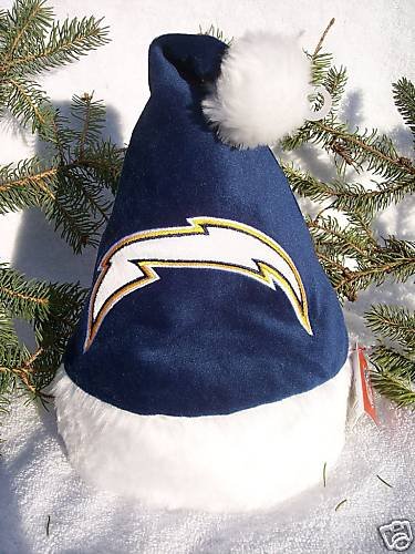 SAN DIEGO CHARGERS BABY INFANT STADIUM SANTA HAT 0-6 MONTH