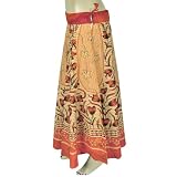 Long Printed Summer Skirts Cotton Dress Size 14