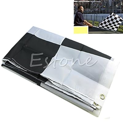 New 90cm150cm Black White Nascar Flag Checkered Motorsport Racing Banner