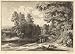 2.75 inch x 2 inch (7.5 x 5cm) Acrylic Fridge Magnet Wenceslaus Hollar - Group by a pond (C. Galle)