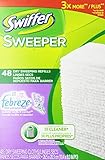 Swiffer Sweeper Dry Sweeping Cloths Mop And Broom Floor Cleaner Refills Febreze Lavender Vanilla & Comfort Scent , 48 Count