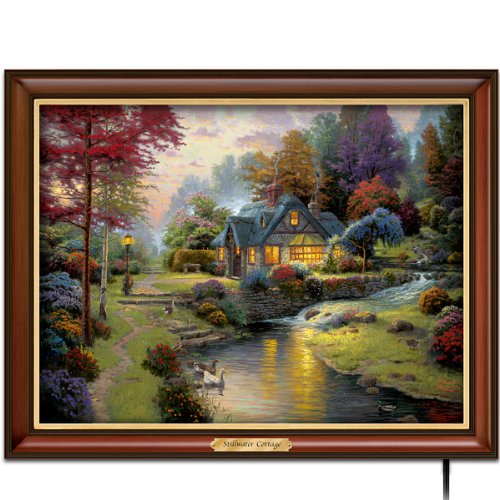 Thomas Kinkade Stillwater Cottage Canvas Print Wall Decor by The Bradford Exchange