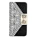 Samsung Galaxy S6 Edge Plus, Towallmark Fresh Cute Flip [Wallet Faux Leather] Case Cover (Black)