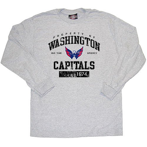 Washington Capitals - Capitals Old Time Hockey Gray Gilbert L/S Tee