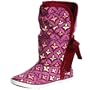 Sugar Women's Scrunchagami Polyester Flat,Burgundy,8 M US