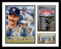 Don Mattingly New York Yankees MLB Framed Photograph Captains Milestone Collage