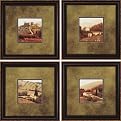 Set of 4 Campagna Wall Art - 17 x 17"