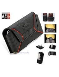Rugged QX XX-Large Heavy Duty Horizontal/Vertical Red/Black Cover Case W/Detachable Swivel Quad Lock Metal Steel Belt Clip for Samsung Galaxy S5 SM-G900A AT&T/ SM-G900P Sprint / SM-G900R4 US Cellular/ SM-G900T T-Mobile / SM-G900V Verizon