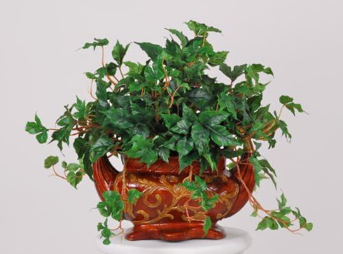 Artificial Maple Ivy in Traditional Urn