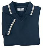 Port Authority Signature Ladies Cool Mesh Sport Shirt with Tipping Stripe Trim, Plus 1X, Navy/Ivory/Khaki