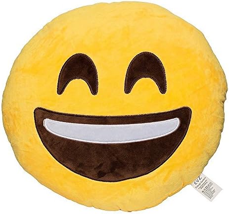 32cm Emoji Smiley Emoticon Yellow Round Cushion Pillow Stuffed Plush Soft Toy