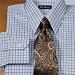 Apparel : Windowpane European Style Dress Shirt