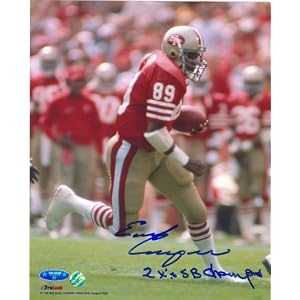 Buy Earl Cooper Autographed Hand Signed San Francisco 49ers 8x10 Photo with 2X SB Champs Inscription