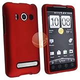 GTMax Durable Rubber feel Cover - Red for HTC EVO 4G