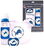 DETROIT LIONS NFL Brand New Baby Fanatic Baby Gift Set Kickoff Collection 3-Piece Baby Feeding Set