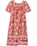 National Monotone Border Print Dress