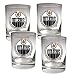 Edmonton Oilers NHL 4pc Rocks Glass Set - Primary Logo