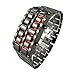 Youyoupifa Men's Stainless Steel Lava Red LED Digital Bracelet Watch (Black)