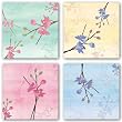 Zen Blossoms Set by Kate Knight 12"x12" Art Print Poster