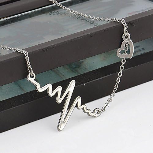 Fashion Heart Beat design Women Pendant With Chain Made Necklace Jewelry