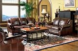 Princeton Leather Sofa and Love Seat By Coaster
