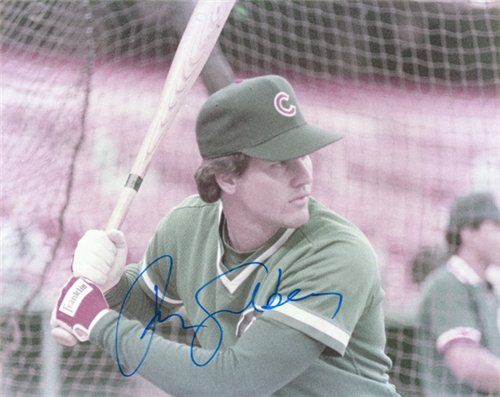 Ryne Sandberg Autographed/Hand Signed Chicago Cubs Baseball 8x10 Photo