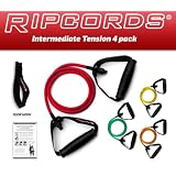 Ripcords Exercise Bands - Intermediate Tension 4 Pack