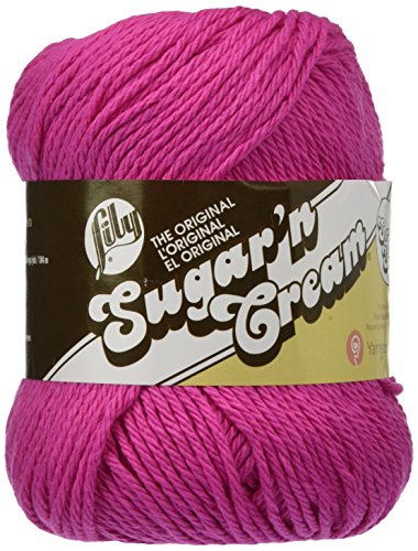 Lily Sugar  N Cream Super Size Yarn, 4 Ounce, Hot Pink