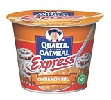 Quaker Instant Oatmeal Express Cinnamon Roll, 1.9-Ounce Boxes (Pack of 12)